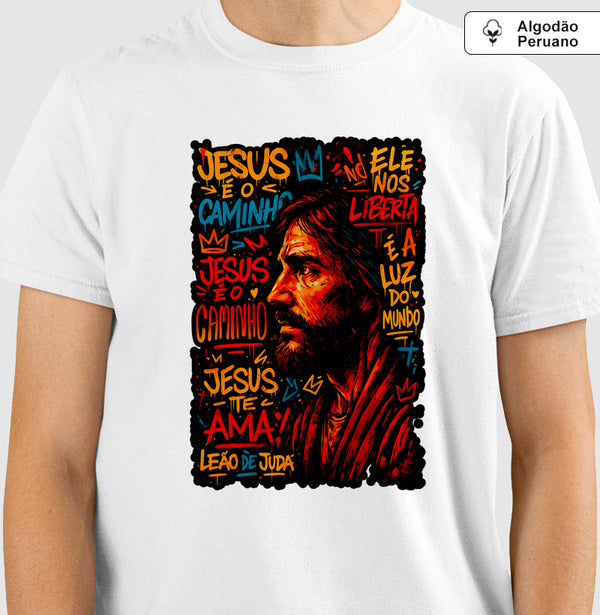 Camiseta Algodão Peruano | Jesus grafite