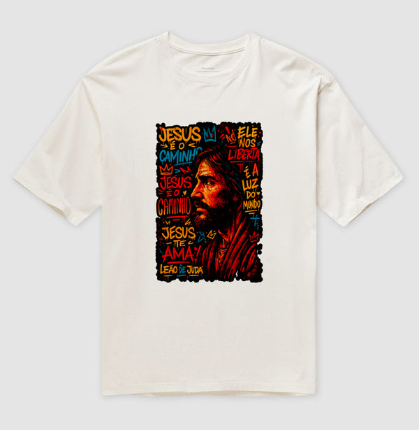 Camiseta Oversized | Jesus grafite